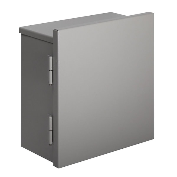 Padlockable Latch Electrical Enclosures, 12 in H, 6 in D, 10 in W, 3R, Carbon Steel